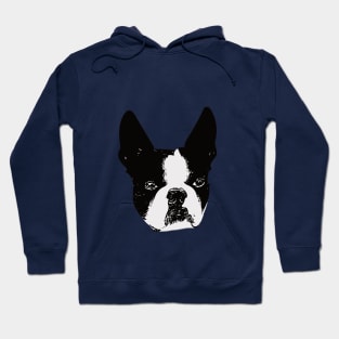 Boston Bull Terrier Face Hoodie